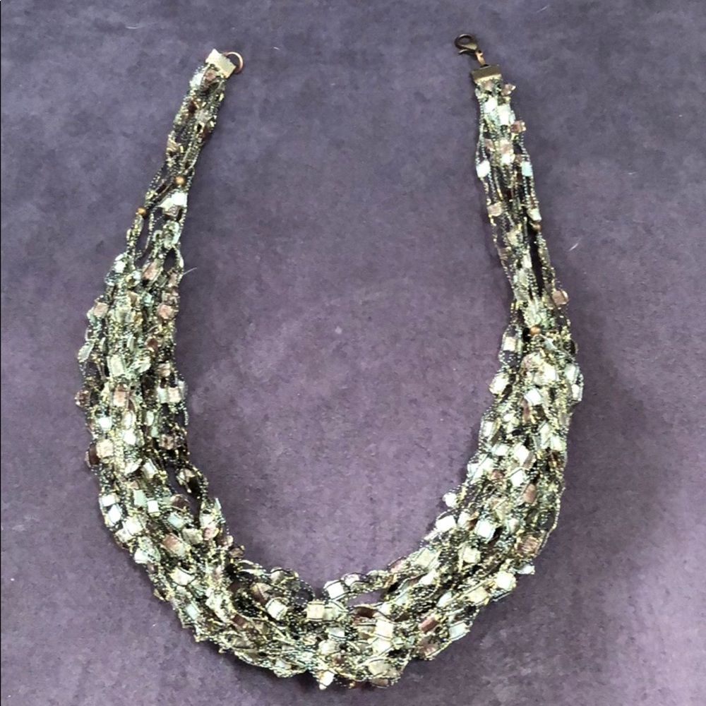 Boho fabric necklace